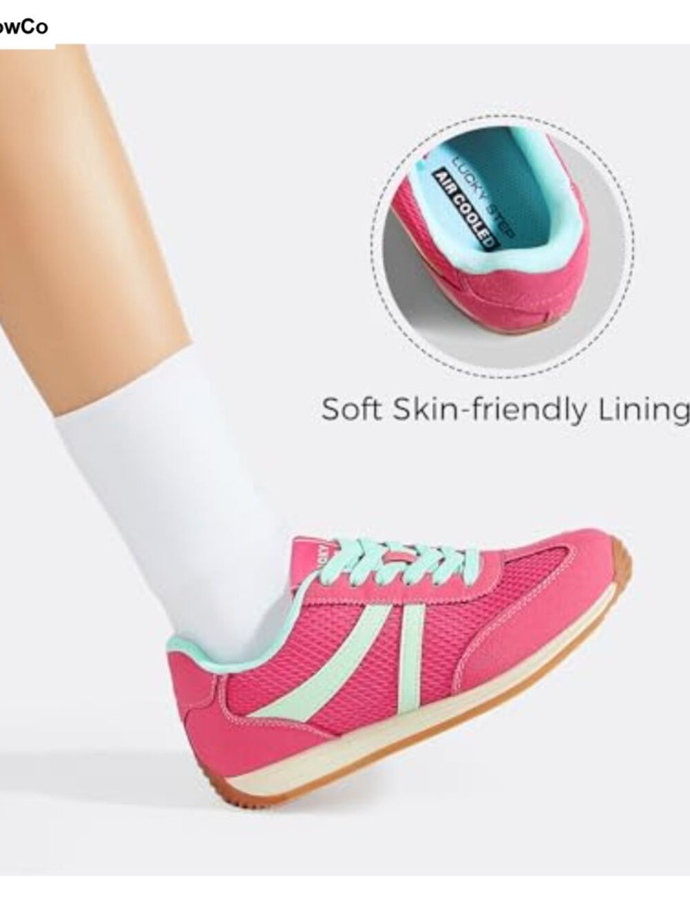 Women's Retro Fashion Sneakers Leather Casual Lace-Up Athletic Shoes - Picture 5 of 6